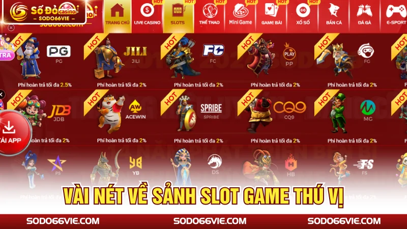 Vài nét về sảnh slot game thú vị